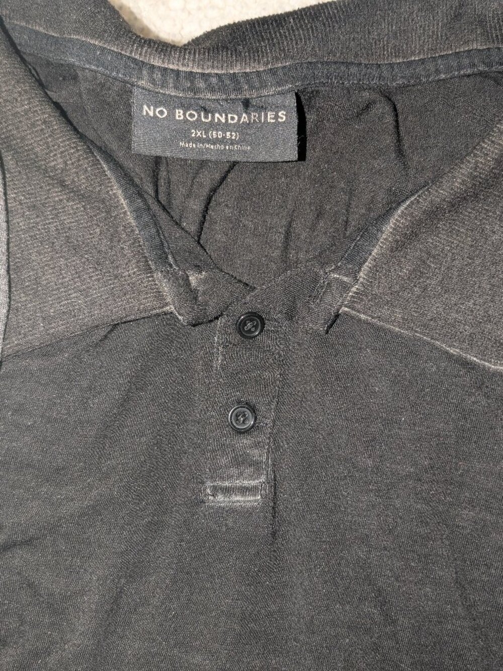 Lot of 2- xxl no bountries Blk Polo  & xxxl grey light weight henley R2112R-35